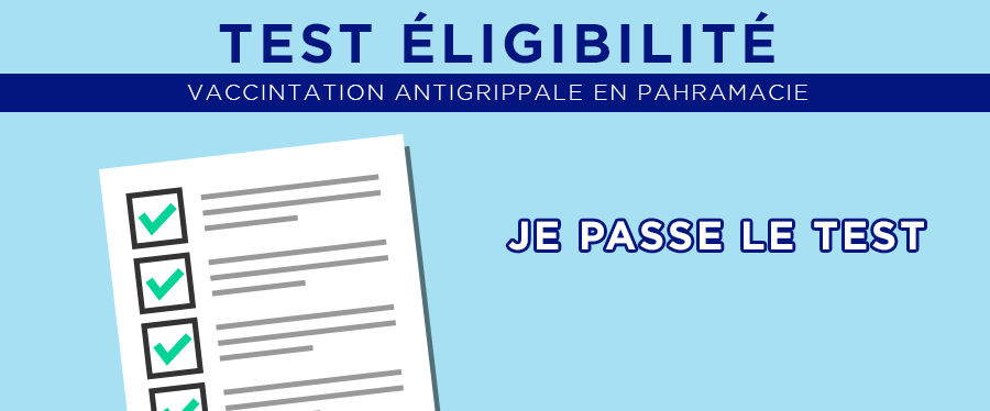 Test d'éligibilité à la vaccination antigrippal en officine